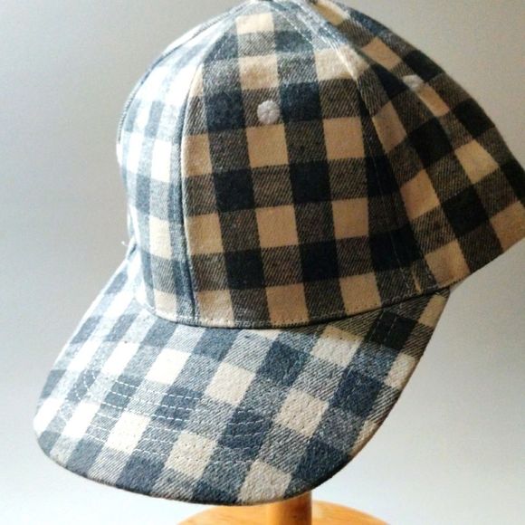 Cocus Pocus White and Grey Plaid‎ Adjustable Hat main image 7
